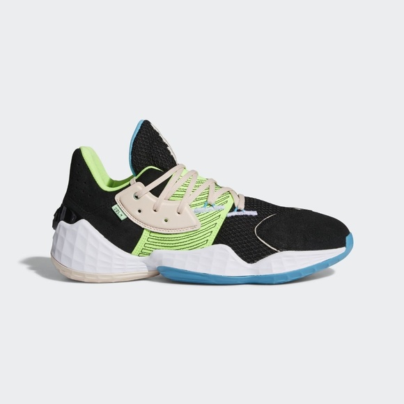 Adidas Harden Vol. 4 Low Mens Basketball Shoes Black Green FY0874 NEW Size 7.5 - Picture 2 of 7